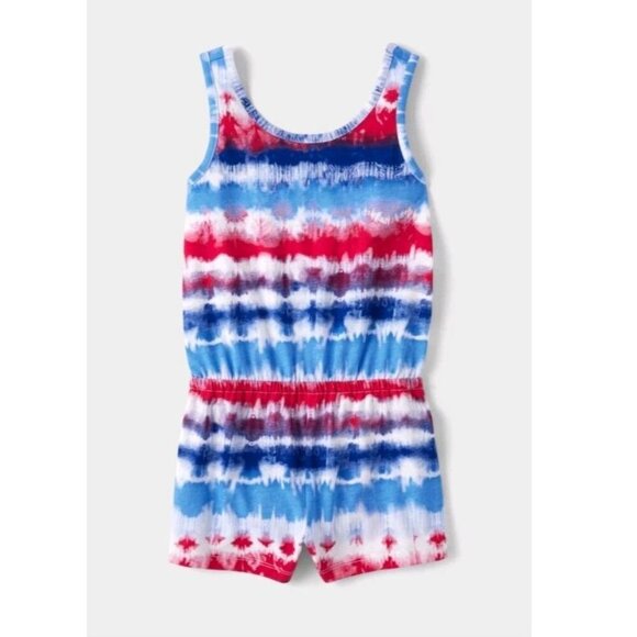 The Children's Place Other - The Childrens Place Girls Jumpsuit Romper Size XL 14 Red White And Blue Holiday